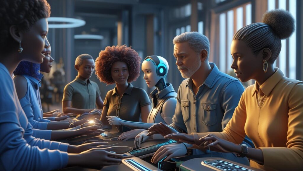 generate images for this topic _Why People Turn to AI for Companionship__